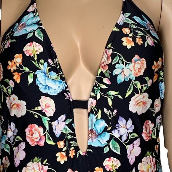 Kenneth Cole Reaction Swimsuit Floral Multicolored Print Padded Size 3X - Picture 7 of 16